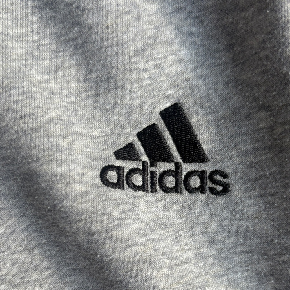 Adidas Gray Zip-Up Hoodie with Black Accents - Picture 3 of 3